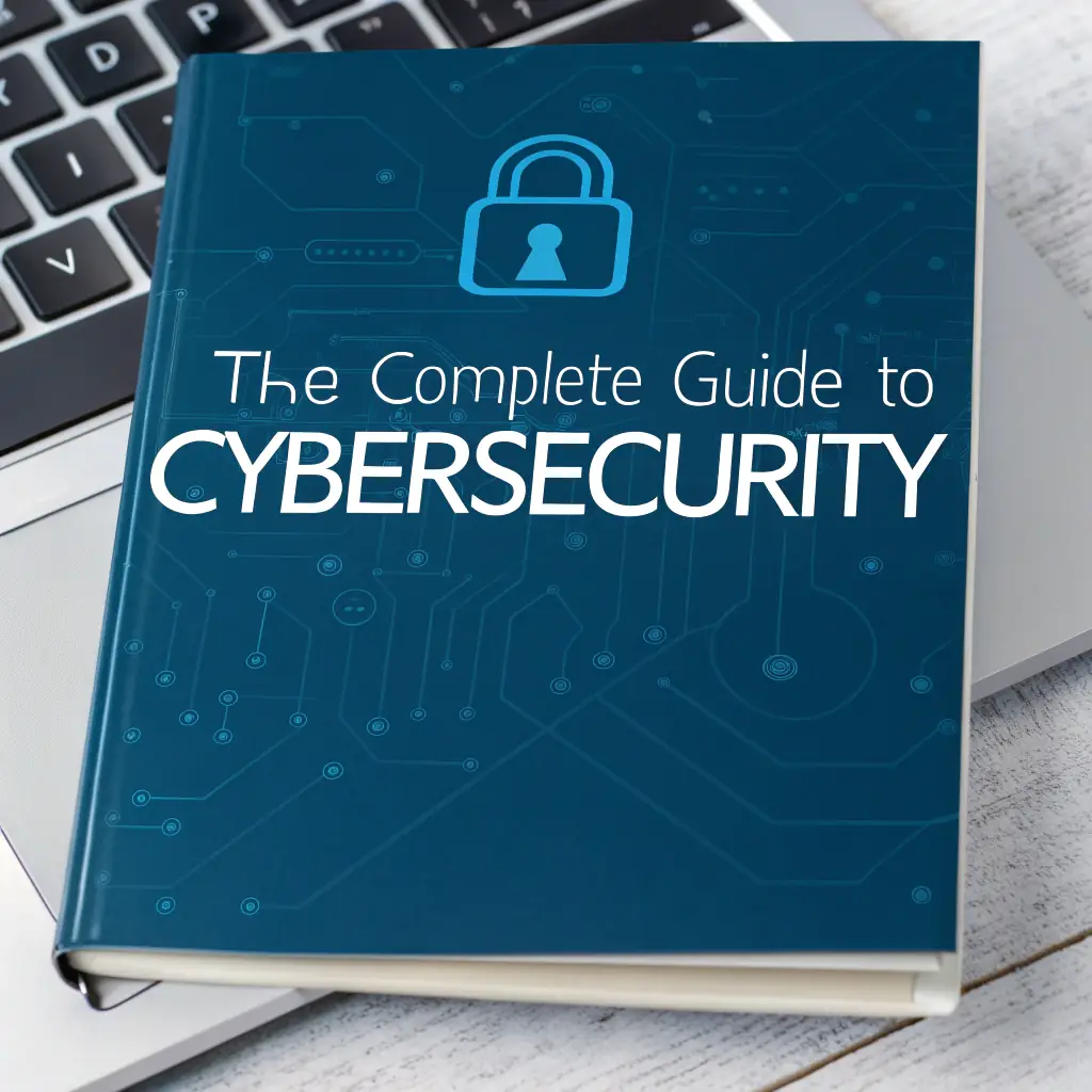 Ebook cover illustrating various online scams and security measures, with a focus on protecting personal information and avoiding fraudulent activities.