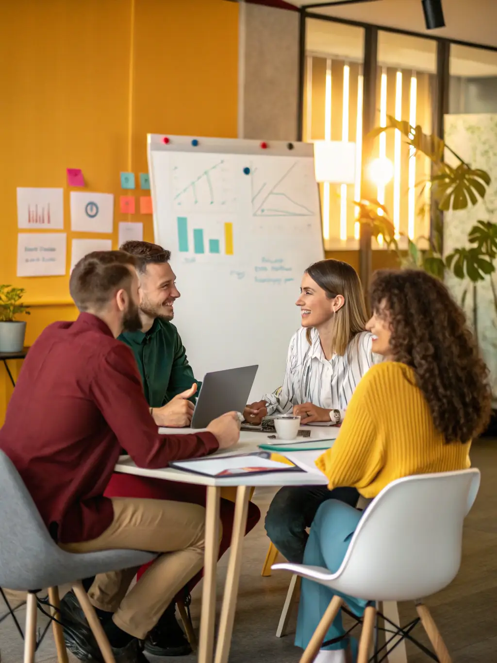 A team collaborating effectively, demonstrating improved communication and focus after a TRUE Advisory workshop.